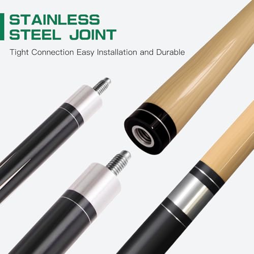 Carbon Fiber/Canadian Maple Pool Cue Stick 58" 20oz, Professional Billiard Stick with 3/8×8/5/16x18 Pin Joint & 13mm Tip, Pool Sticks for Adults Bar or House Use for Billiard Players - style: B88 Pool Cue with Case