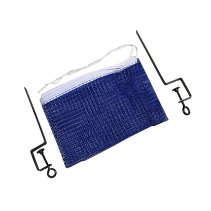 Portable Table Tennis Net Post Set Polyester Metal Frame Install Rack for Indoor and Outdoor Play Suitable for Office Desk Home Dining Classroom Entertainment