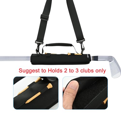 Cosmos Mini Golf Club Bag Portable Golf Club Carrier Sling Strap & Holder Sleeve for Course Training Practice Driving Range Carrier Gift Accessories for Men Women Golfer
