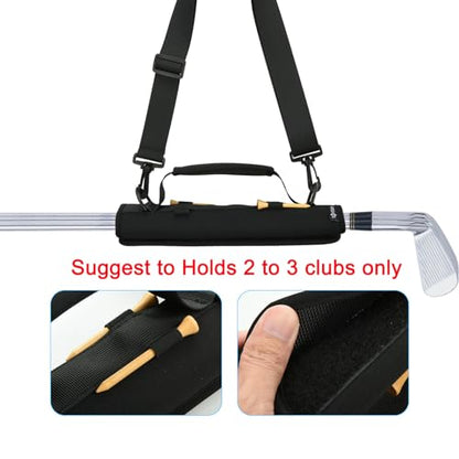 Cosmos Mini Golf Club Bag Portable Golf Club Carrier Sling Strap & Holder Sleeve for Course Training Practice Driving Range Carrier Gift Accessories for Men Women Golfer