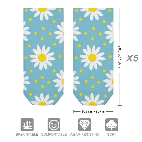 5 Pairs Women’s Low Cut Ankle Socks, Soft Athletic No Show for Running Yoga Daily Wear - color: Picture (11)