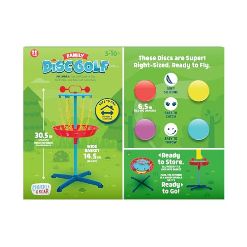 Chuckle & Roar - Family Disc Golf - Indoor or Outdoor - Fun and Family Friendly Introduction to Disc Golf - Safe and Durable - Ages 3 and Up