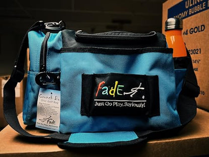 Fade Crunch Shoulder Strap Disc Golf Bag – Versatile, Durable, and Built for All Players, from Newcomers to Night Round Pros – Compatible with Harnesses - color: Sky Blue