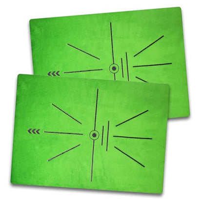 COSPOPTIC Golf Hitting Mat with Swing Path Feedback, Heavy-Duty Rubber Base Anti-Slip Golf Training Mat, Extra Replaceable Surface, Portable Practice Mat for Home Office Garage Yard Indoor Outdoor - style: Replaceable velvet mat