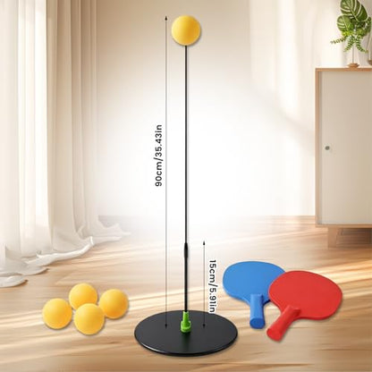 1 Set Hanging Table Tennis Trainer Portable Set with Adjustable Table Tennis Training Equipment for Indoor Solo Practice and Outdoor Recreation