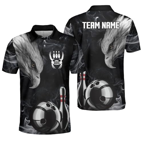 GABITA Personalized Bowling Jerseys for Men, Custom Bowling Shirts, Funny Bowling Shirts Gift for Bowler Team Player - color: A18