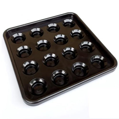 Standard Pool Billiard Ball Tray for 16 Balls, 2 1/4-Inch Black Plastic Pool Ball Carrying Tray for Billiard Pool Table - color: 01