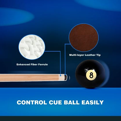 GSE Games & Sports Expert 36"/42"/48"/52"/58" 1-Piece Canadian Maple Billiard Pool Cue Sticks, Hardwood Billiard House Bar Pool Cue - size: 52-Inch, style: 1 Pack