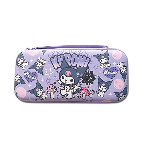 PERFECTSIGHT Switch Carrying Case for Nintendo Switch OLED, Cute Portable Travel Switch OLED Carry Case Inner Protective Storage Bag for NS Console & Accessories (Purple KLM) - color: Purple KLM