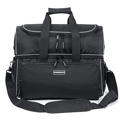 Mangrove 2 Ball Bowling Bag - Double Bowling Ball Bag with Dual Padded Holder & Mutiple Pockets - Fits Shoes Up to Mens Size 16 and Accessories