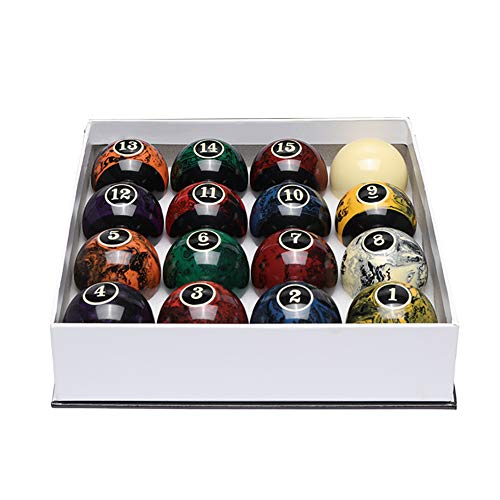 CUPPA Professional Pool Balls/Billiard Balls Set, Complete 16 Balls for Pool Tables - color: Black