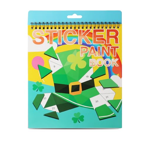 AEAHALY St. Patrick's Day Stickers -Shamrock Sticker Book for Kids Reusable Sticker Paint Books Leprechaun Clover Hat Beer Irish Day Themed Party Holiday Stickers St Patrick's Day Gifts Party Favors - style: St. Patrick's Day Stickers
