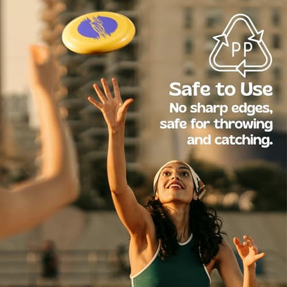 Frisbee Cool Flyer 3 Pack Flying Disc, 9.95 Inch Sports Disc Lightweight Durable for Outdoor Beach Park Backyard Game - 130g