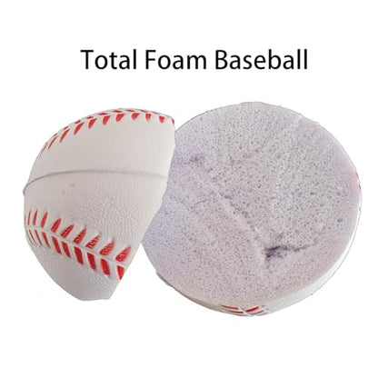 Soft Foam Baseballs Practice Training Ball for Beginners Squeeze Ball Safe Throwing Catching Batting - color: 2 Yellow Foam Baseballs