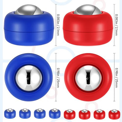 Gejoy Mini Shuffleboard Replacement Puck Tabletop Equipment Rollers Set Shuffleboard Curling Accessories - color: Red, Blue