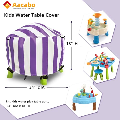 Water Table Cover Spiralin' Seas Waterpark Outdoor Sand Water Play Table Cover 34X34X18 inch-(Cover only)-Purple - color: Purple