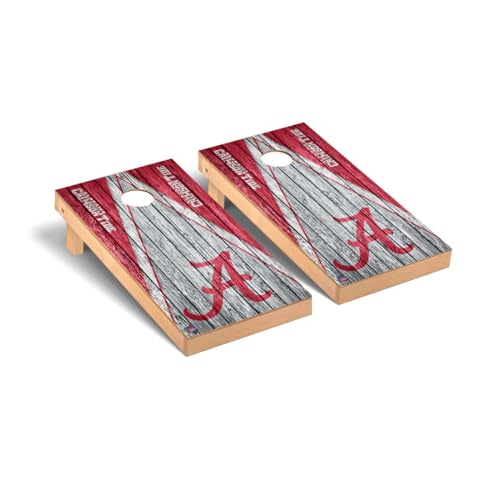 College Team Cornhole Boards, 2x4 Premium Corn Hole Board Set, Officially Licensed Cornhole Boards, Perfect for Tailgates - color: Alabama, size: 2. Include Carrying Case