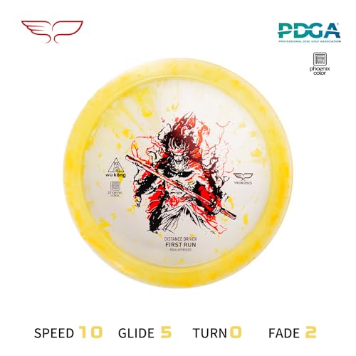 Yikun Disc Golf| Pro Worlds 2025 Limited Edition | Fairway-Distance Hybrid Disc | Max 100m+ Flights for All Skill Levels | Late-Turn Glide & Reliable Fade | PDGA Approved 170-176g - color: yellow