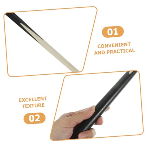 2Pcs Short Pool Cue Sticks Wooden Billiard Cue for Pool Tables Lightweight and Portable Training Sticks for Boys for Beginners