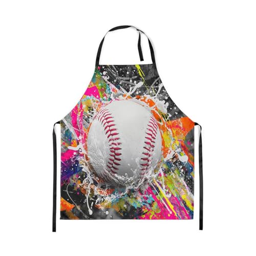 Castle Fairy Basketball Kitchen Apron - color: Graffiti Baseball
