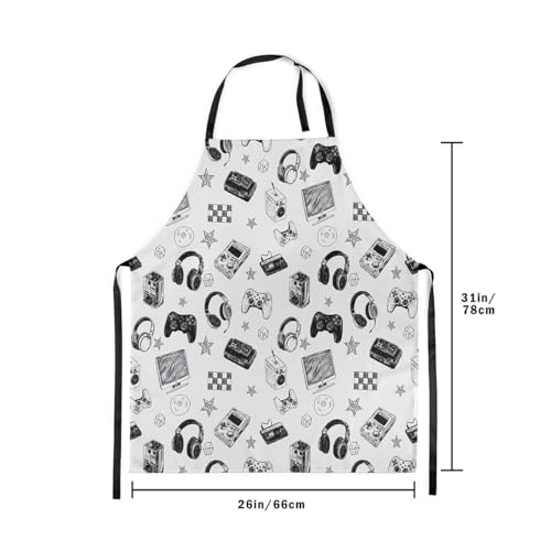 Castle Fairy Basketball Kitchen Apron - color: Gamepad Grey