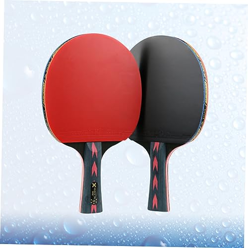 Hemoton Table Tennis Block 2pcs Butterfly Pong Paddle Double Pimples-in 5 Star Racket for Junior Players