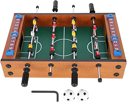 Tabletop Foosball Table- Portable Mini Table Football/Soccer Game Set with Two Balls and Score Keeper for Adults and Kids Play