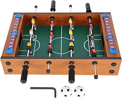 Tabletop Foosball Table- Portable Mini Table Football/Soccer Game Set with Two Balls and Score Keeper for Adults and Kids Play