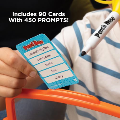 Pencil Nose Board Games for Family Night - The Ultimate Drawing Game - Kids Games, Family Game, Multi-Player, Party Game - Ages 8+ - style: Pencil Nose
