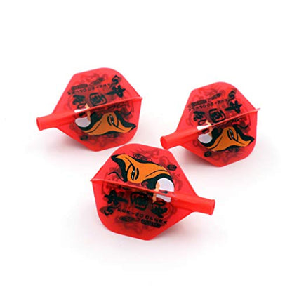 CUESOUL TERO AK4 Dart Flights Standard Shape,Peking Opera Design,Set of 3 pcs - color: Red