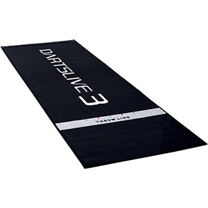 DARTSLIVE Nonflammable Nylon Dart Mat - Surface: Nylon & Backside: Rubber - 277 cm x 90 cm - Weighs 3 kg - Fire Service Law Conforming - Throw Line Printed