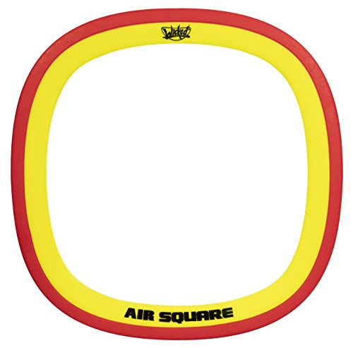 Wicked Air Square. Special Square Shape Designed Flying Disc. Durable & Flexible Rubber Disc Which Flies Smoother and Longer Distance. Easy to Throw & Catch! Not Your Normal Flying Disc! Blue Or Red