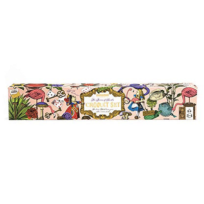 Queen of Hearts Flamingo Croquet - Alice in Wonderland Themed Croquet set for adults for kids. 4 Player wooden croquet set by Professor Puzzle.