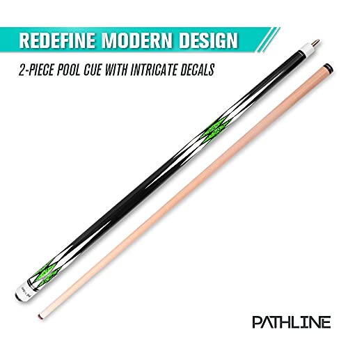 Pool Cue Stick - 58 inch Canadian Maple Billiard Pool Stick - color: Green, size: 21oz