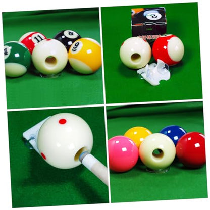 VICASKY Professional Billiard Practice Cue Ball Set 8-Ball Training Balls with Dots Pattern Sturdy Resin Material for Enhanced Aiming for Pool Players