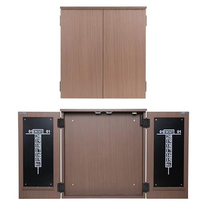 Play Platoon Outdoor Dart Board Cabinet - Dartboard Waterproof Enclosure with Darts Scoreboard, Dart Holder & Dartboards Lighting System for Outside Bar Games & Game Room
