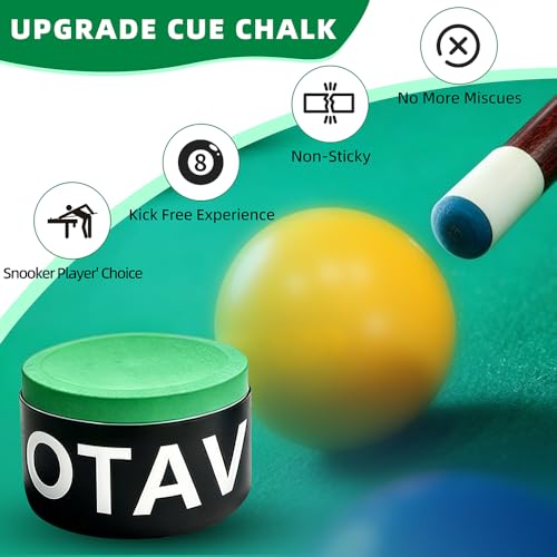 OTAVILEM Billiard Cue Chalk,Premium Pool Cue Chalk Billiard Pool Stick Chalk Billiards Chalk - color: Green