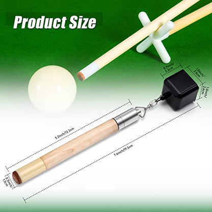 TOBWOLF Chalk Holder for Billiards, 2 in 1 Pool Cue Chalk Holder, Portable Pool Snooker Chalk Holder, Billiard Cue Tip Pricker, Non-Slip Billiard Cue Tip Tool Pool Table Accessory