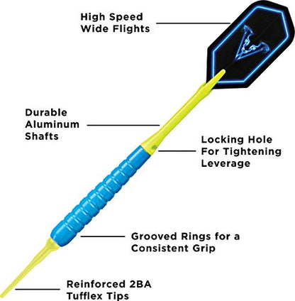 Viper V Glo Soft Tip Darts - color: Blue