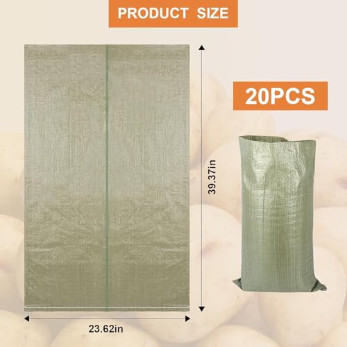 Potato Sack Race Bags, 24x39 - Set of 10, Reusable Sack Race Bags for Family Vegetable Potato Bean Onion Storage - color: 10Pcs