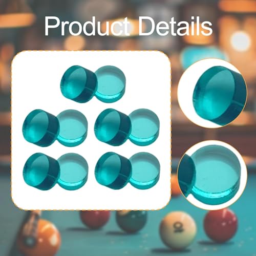 10 Pieces Break Jump Clear Cue Tip Billiard Pool Cue Tip Hard Professional Replacement for Player Billiard Beginners Snooker - color: green