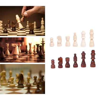 32Pcs International Chess Figures 2.5inch Wood Chess Pieces Chess International Chess Figures Board Accessories
