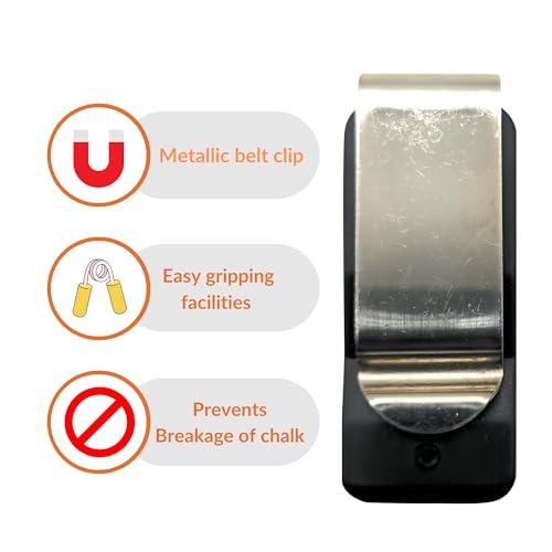 Beer City Billiards Magnetic Chalk Holder Clip - Super Strong Neodymium Belt Clip for Pool Chalk, Cue Chalk, Billiard Accessories - Fits All Magnetic Chalk Holders