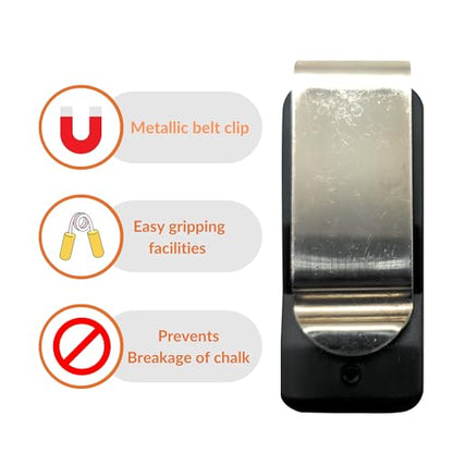Beer City Billiards Magnetic Chalk Holder Clip - Super Strong Neodymium Belt Clip for Pool Chalk, Cue Chalk, Billiard Accessories - Fits All Magnetic Chalk Holders
