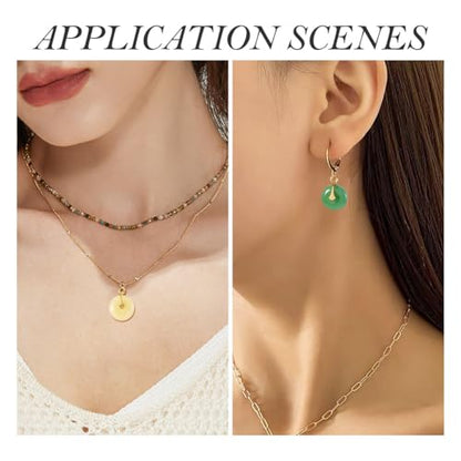 KISSITTY Glass Peace Buckle Charms Blessing Buckle Pendants for DIY Necklace Bracelet Earring Jewelry Making - color: 4 Colors # 1
