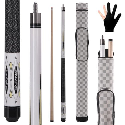 Canadian Maple Pool Cue Sticks (10mm/11.5mm/13mm), 58" 2-Piece Pool Sticks with Low Deflection Shaft,Billiard Sticks for Home, Bar, and Tournament Play - color: 13mm with case