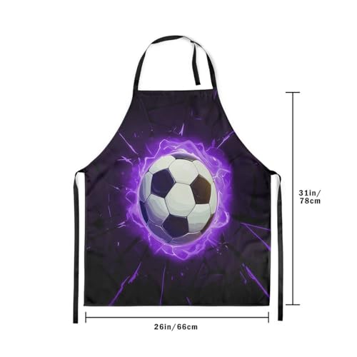 Manfei Volleyball Kids Kitchen Apron - color: Black Purple