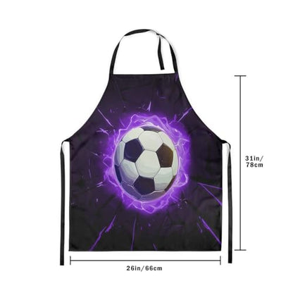 Manfei Volleyball Kids Kitchen Apron - color: Black Purple