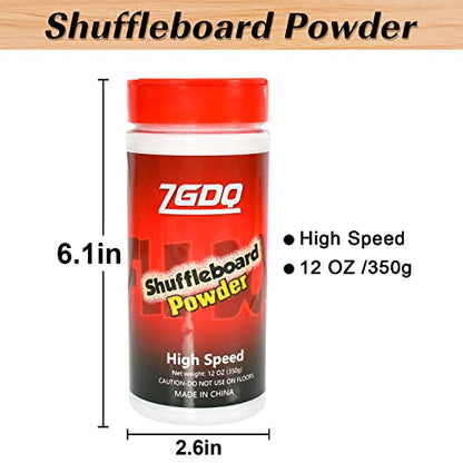 Shuffleboard Sand Wax,High Speed Shuffleboard Powder Set,2 Cans Shuffleboard Salt Set with Mini Brush - style: 350G*2cans