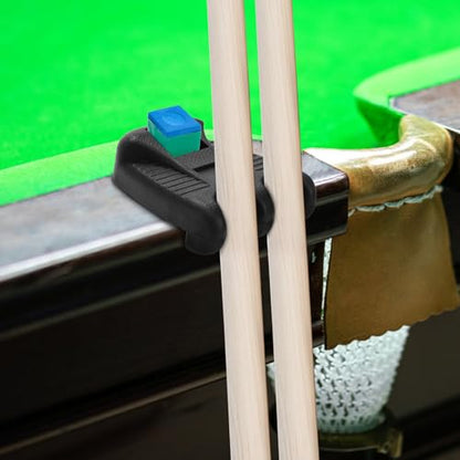 Eorbow 2 Holes Pool Cue Holder, Portable Weighted Cue Rest Cue Stick Holder, Billiard Cue Rack with Chalk Holder, Mini Non-Slip Pool Cue Rack Claw